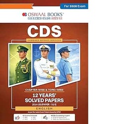 Oswaal Books CDS Chapter-wise 12 Solved Papers - English